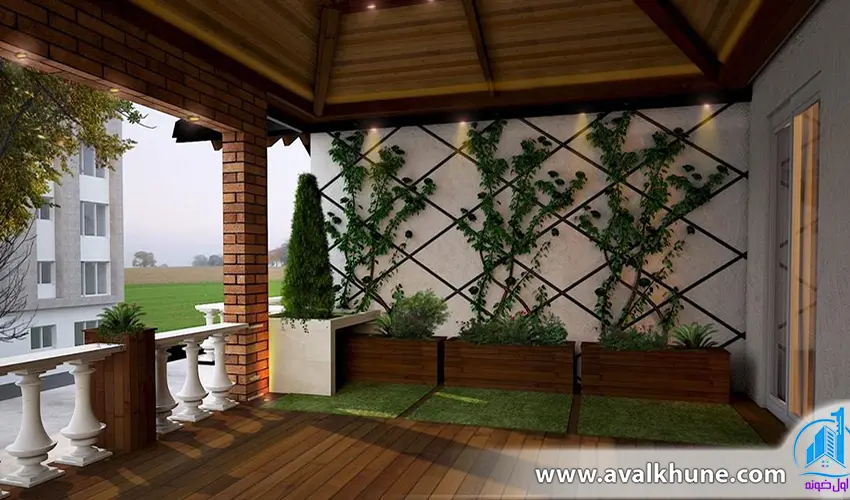 محوطه سازی زیبای ویلا