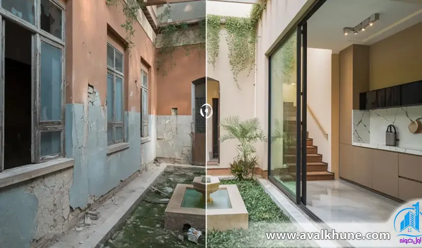 بازسازی ارزان ویلای شمال