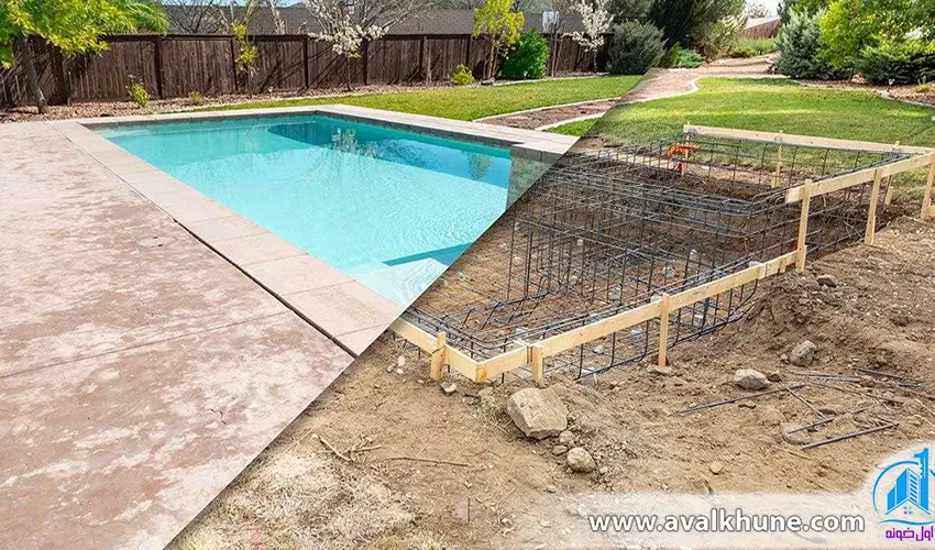 زیرسازی استخر در شمال