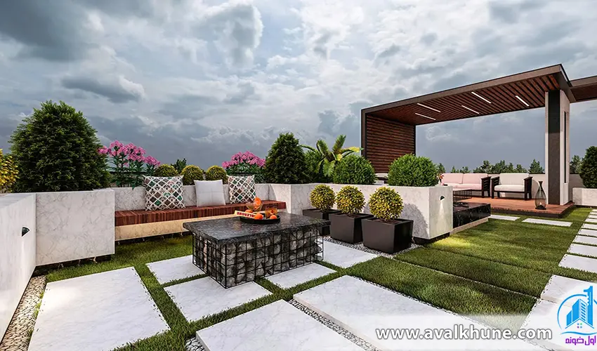 محوطه سازی ویلا