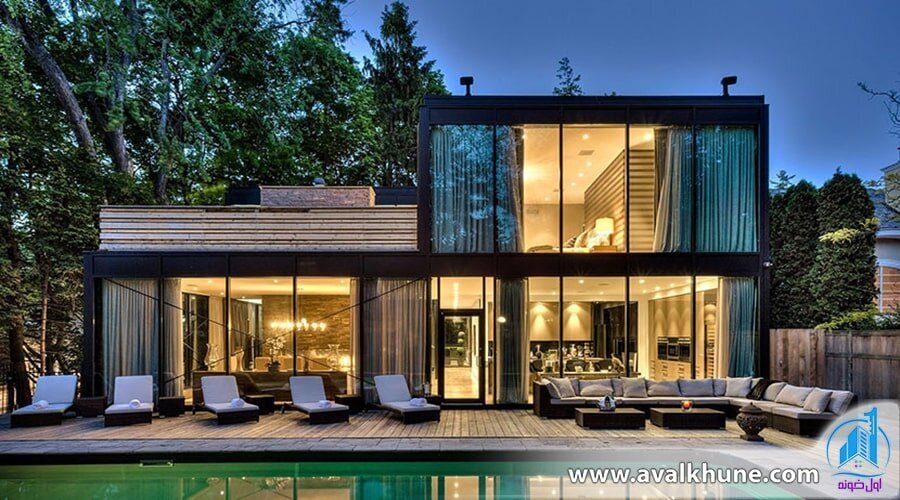 نما شیشه‌ ای ویلا در شمال، یک طراحی منحصر به فرد