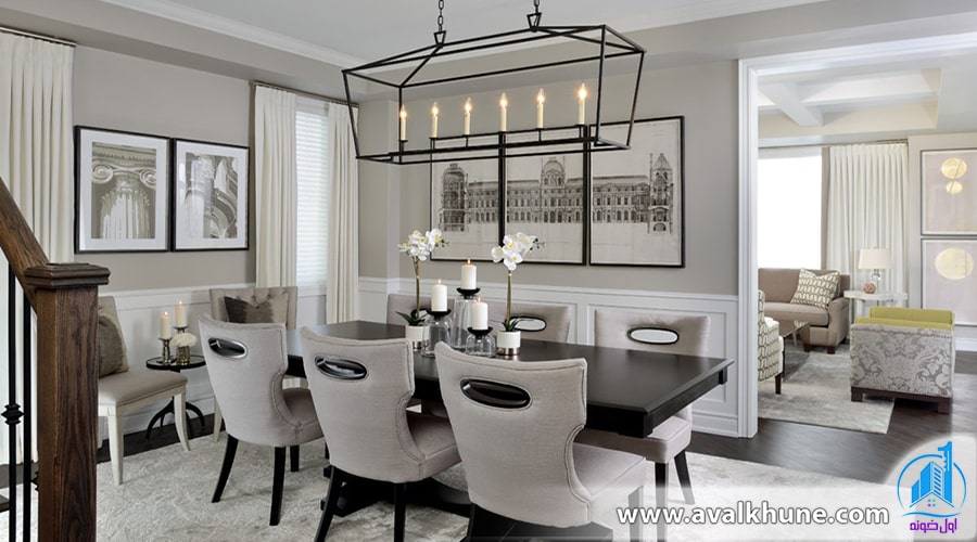 دکوراسیون اتاق ناهارخوری ویلا به سبک حرفهایها