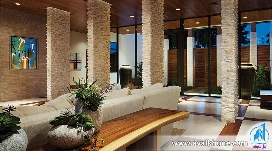 معرفی انواع ستون سنگی در ساخت ویلا در شمال