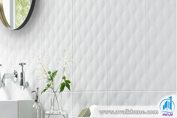 Subway tile backsplash با مستطیل‌های بزرگ