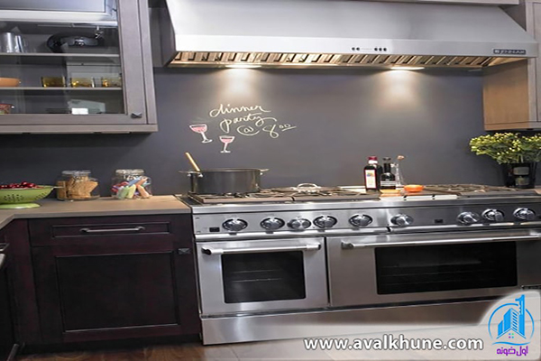 Chalk paint backsplash