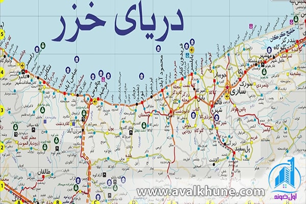 مسیرهای دسترسی به مازندران