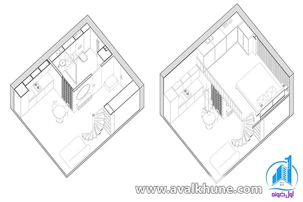 طراحی پلان آپارتمان کوچک 