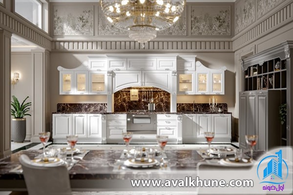 انواع کابینت آشپزخانه در شمال به سبک کلاسیک